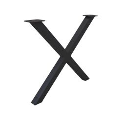 Tischkufe Xavier - X50 aus pulverbeschichtetem Stahl mit verputzten Schweißnähten in Anthrazit (RAL 7016) | 1 Stück