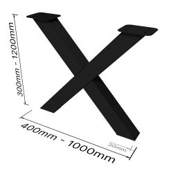 Xavier - X100 powder coated steel in black (RAL 9005)