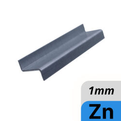 Galvanized Z-profile Edge protection from 1mm galvanized steel sheet bent to measure