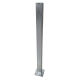 Galvanized universal post for screwing on to size