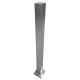 galvanized outdoor universal post for screwing on from 80x80x3 steel pipe to measure
