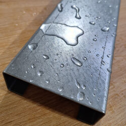 Perfil C de chapa de acero galvanizada de 3 mm