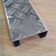 Aluminium C-profile curved to measure from corrugation sheet