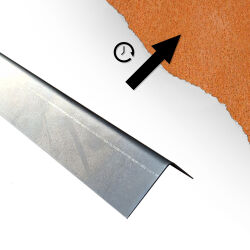 Corten steel sheet angle bent to measure and in different...