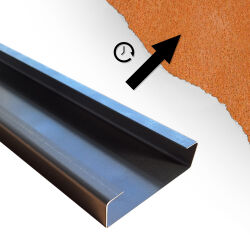 Perfil C de acero corteno doblado a tamaño en diferentes espesores