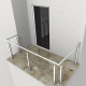 RG01 - Stainless steel railing with two corners and without filler bars