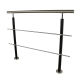 RG01 - Stainless steel railing with two corners, 2 filling rods and posts in black
