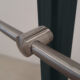 RG01 - Stainless steel railing with two corners, 3 filling rods and posts in anthracite