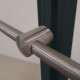RG01 - Stainless steel railing with two corners, 6 filling rods and posts in anthracite