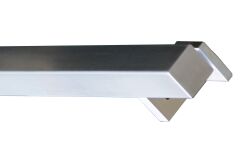 Stainless steel handrail Square V2A ground Staircase handrail 400-6000mm 35 x 35 x 2 mm 600mm