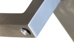 Stainless steel handrail Square V2A ground Staircase handrail 400-6000mm 35 x 35 x 2 mm 1100mm