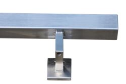 Stainless steel handrail Square V2A ground Staircase handrail 400-6000mm 35 x 35 x 2 mm 2200mm