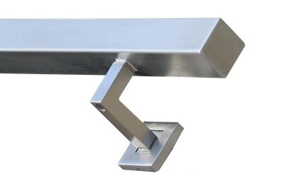 Stainless steel handrail Square V2A ground Staircase handrail 400-6000mm 35 x 35 x 2 mm 5600mm