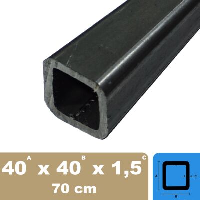 40 x 40 x 1,5 hasta 1000 mm Tubo cuadrado Acero perfil Pipa 700