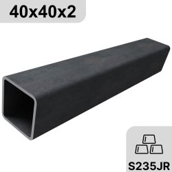 40 x 40 x 2 up to 1000 mm Square tube Steel profile pipe...