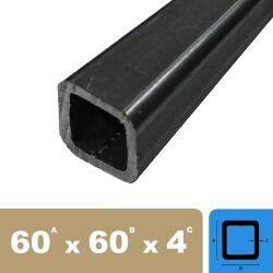 60 x 60 x 4 up to 1000 mm Square tube Steel profile pipe...