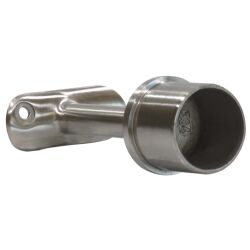 Stainless steel handrail support Handrail support, straight version rigid V2A for round tube 42,4 mm