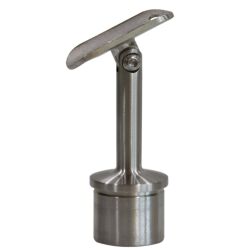 Stainless steel handrail support Handrail support, straight version flexile V2A for round tube 42,4 mm