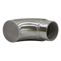 Stainless steel handrail Railing End bend Adhesive fitting Design V2A for round tube 42,4 mm
