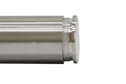 Edelstahl Handlauf Endkappe flach hohl V2A für Rundrohr 42,4 mm