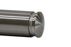 Main courante en acier inoxydable Rampe dextrémité Capuchon légèrement courbé Design creuse V2A pour tube rond 42,4 mm