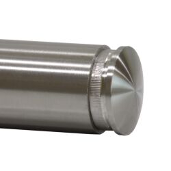 Stainless steel handrail Railing End cap slightly curved Design hollow V4A for round tube 42,4 mm