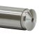 Stainless steel handrail Railing End cap curved with thread Version hollow V2A for round tube 42,4 mm