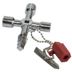 Universal Kreuzschlüssel Steckschlüssel 4in1 für Schaltschrank